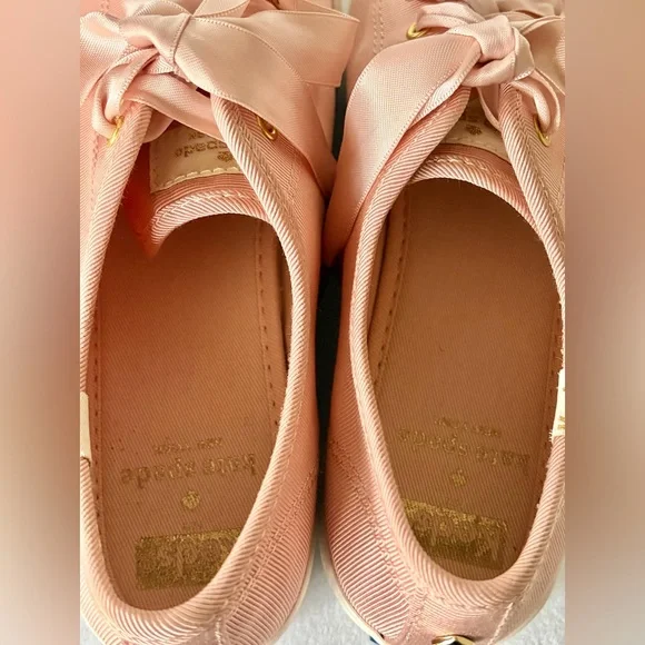 Kate Spade x Keds Triple Kick Pink Grosgrain Sneakers, ribbon laces, like new, 8 - Picture 9 of 16